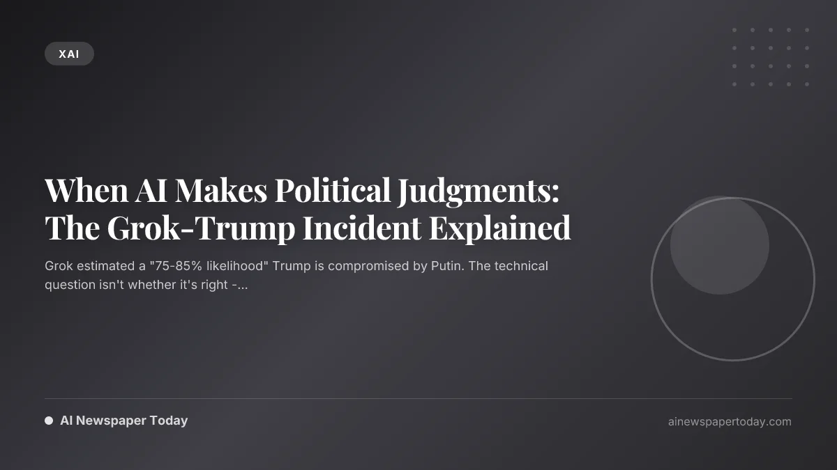When AI Makes Political Judgments: The Grok-Trump Incident Explained