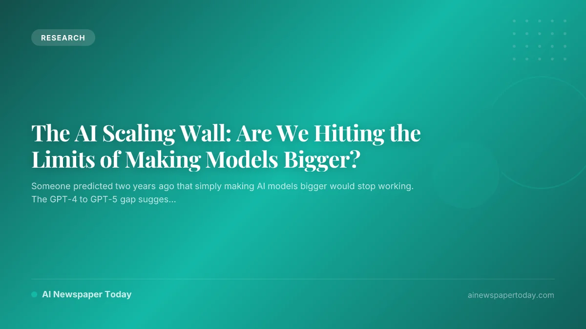 The AI Scaling Wall: Are We Hitting the Limits of Making Models Bigger?