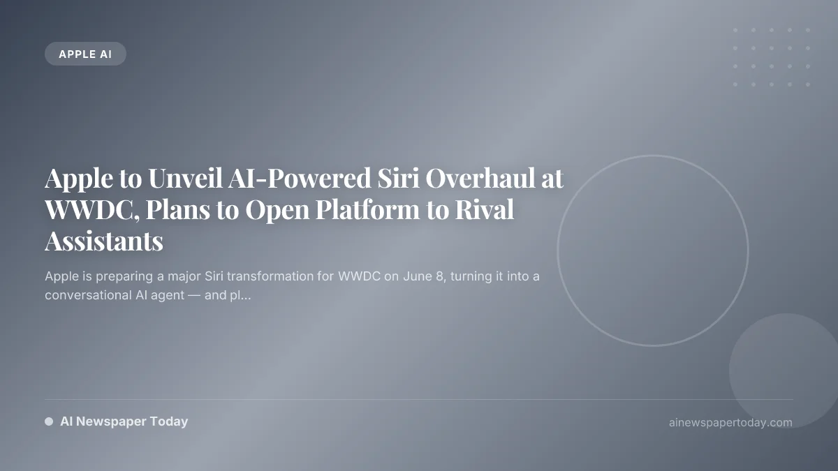 Apple to Unveil AI-Powered Siri Overhaul at WWDC, Plans to Open Platform to Rival Assistants