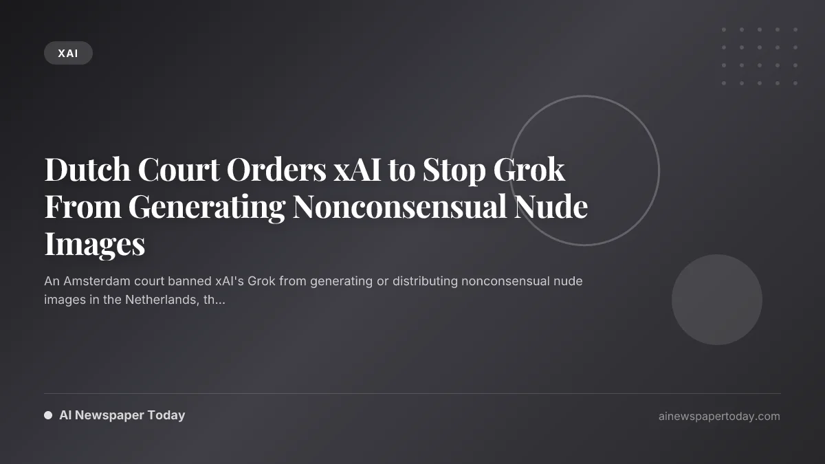 Dutch Court Orders xAI to Stop Grok From Generating Nonconsensual Nude Images