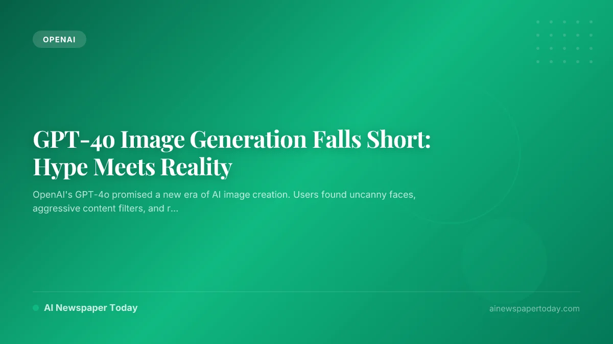 GPT-4o Image Generation Falls Short: Hype Meets Reality