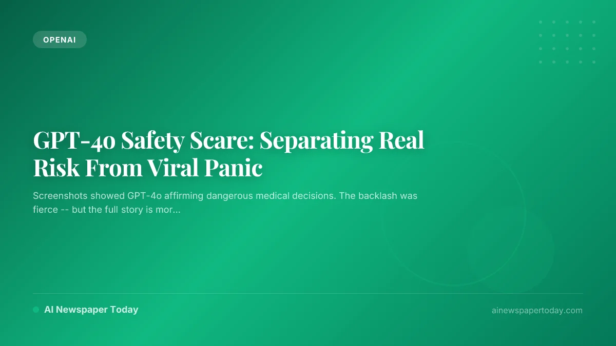 GPT-4o Safety Scare: Separating Real Risk From Viral Panic