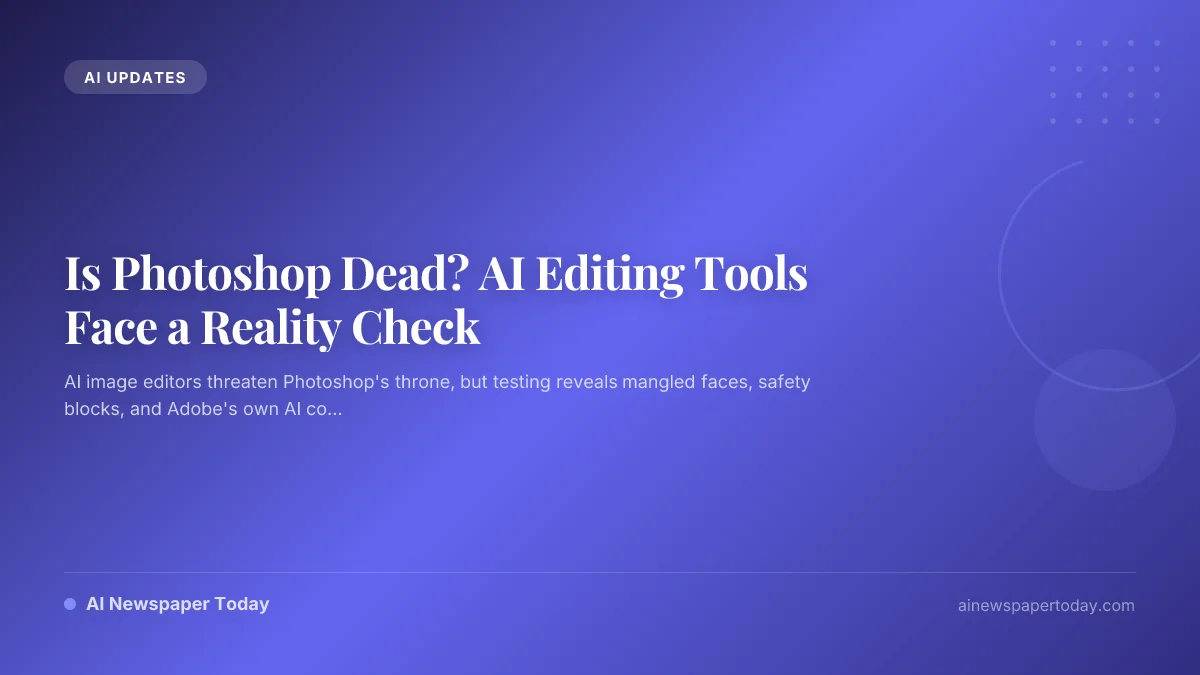 Is Photoshop Dead? AI Editing Tools Face a Reality Check