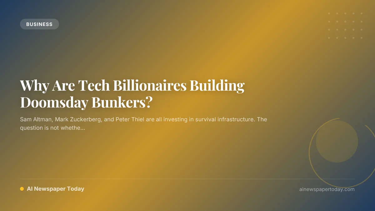 Why Are Tech Billionaires Building Doomsday Bunkers?