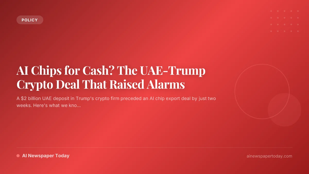 AI Chips for Cash? The UAE-Trump Crypto Deal That Raised Alarms